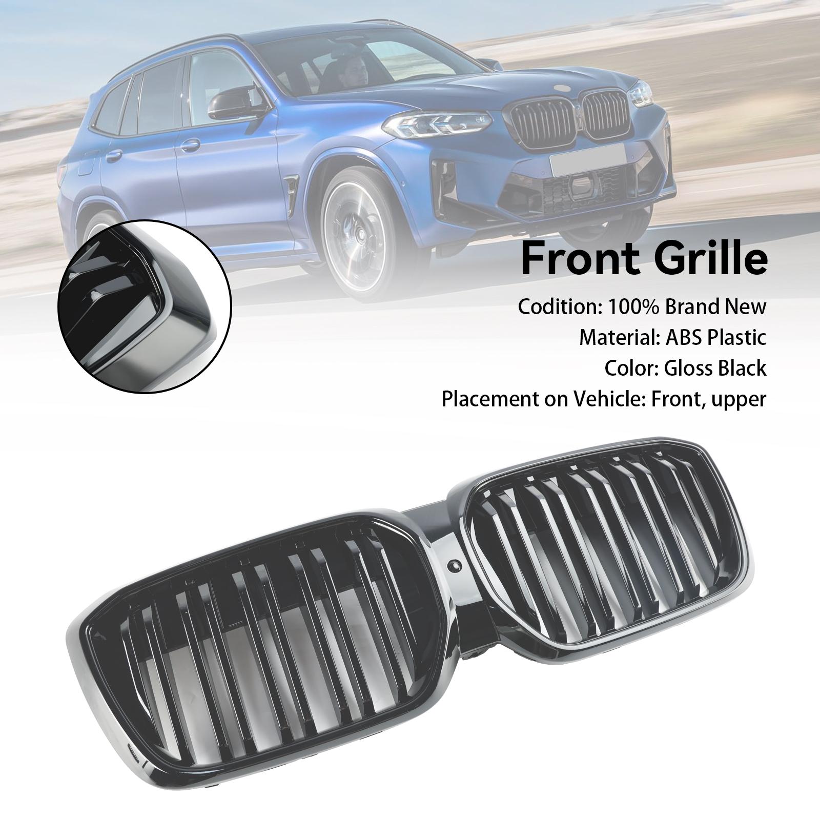 

Gloss Black Front Kidney Grill Grille Fit BMW IX3 G08 LCI 2022+ Double Slat