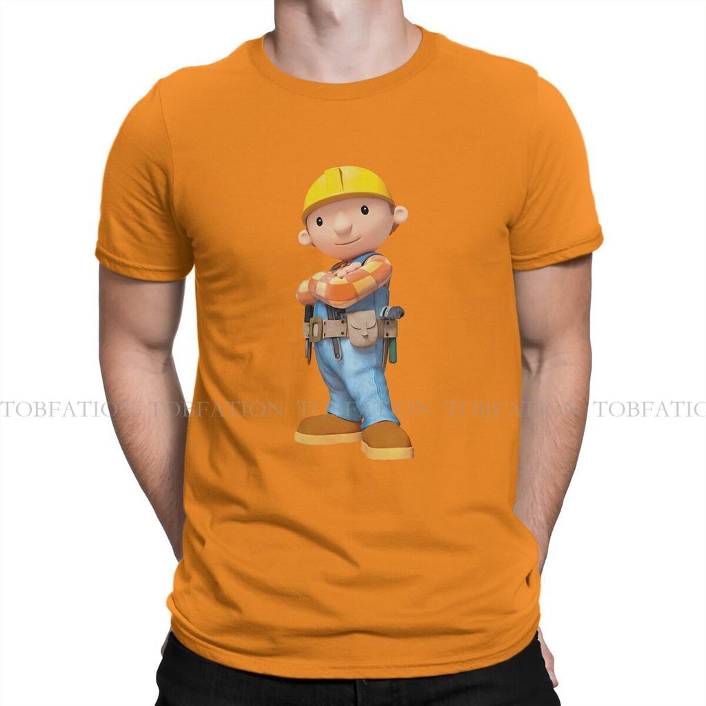 Bob der Baumeister Ingenieurwesen Cartoon Junge T-Shirt Grafik Unisex Oberteile Vintage Goth Sommerkleidung 100% Baumwolle T-Shirt