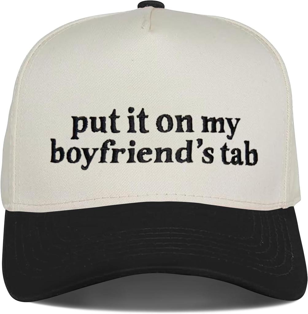 Put It On My Husband'S Tab Funny Trucker Hats Women Vintage Adjustable Baseball Cap Embroidery Fashion Trucker Hat