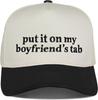 Put It On My Husband'S Tab Funny Trucker Hats Women Vintage Adjustable Baseball Cap Embroidery Fashion Trucker Hat