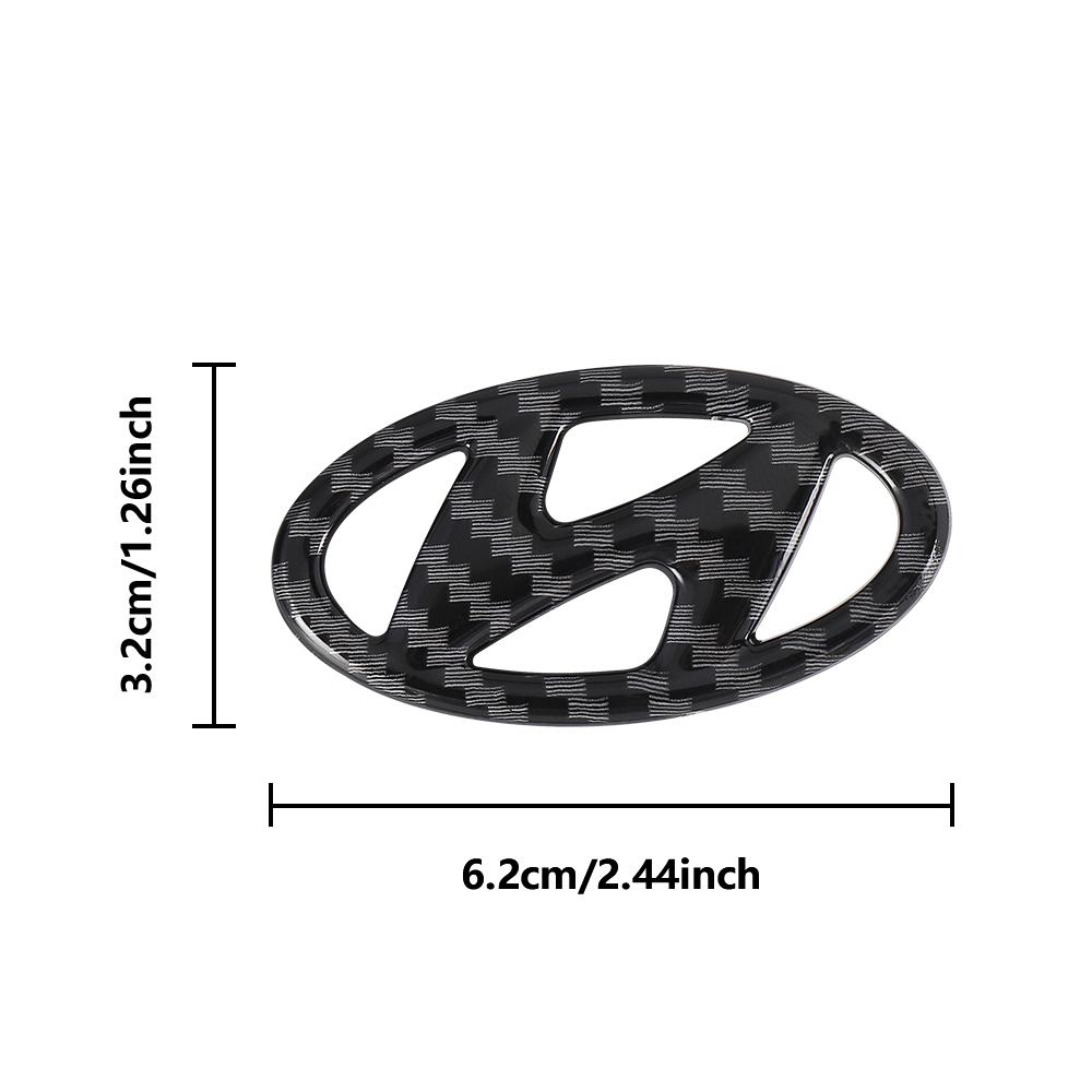 Car Steering Wheel Badge Logo Auto Badge Styling Decal Accessories For HYUNDAI i20 i30 Tucson i10 ix35 i40 Veloster Genesis Kona lh3