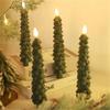 Paraffin Wax Christmas Tree LED Candles Battery Operated Atmosphere Lamp  Dinner