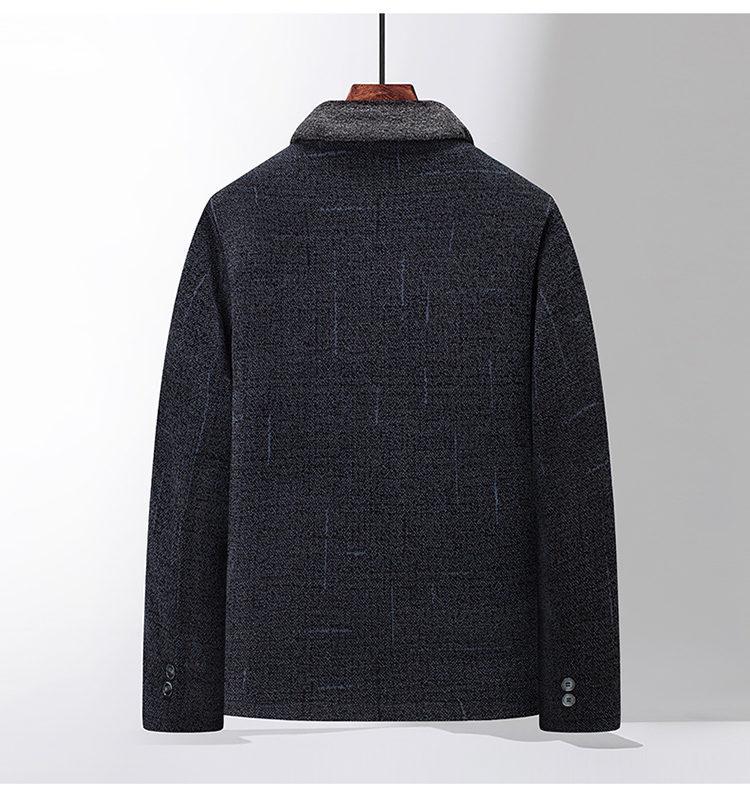 Men's Corduroy Lapel Cotton Jacket - Plus Velvet Thickened, 2025 Autumn/Winter Style for Middle-Aged & Elderly Dads