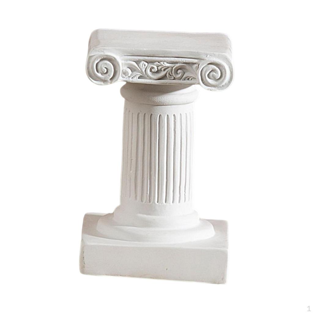 Greek Columns Base Stigma Alabaster Sculpture Northern Europe Resin White Roman Pillars for Indoor