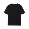 Men's T-shirt-Black Casual Short Sleeve Crew Neck T-shirt with Machine Logo Style Chest Print, Elastic Four Seasons Wear  (Machine Washable)