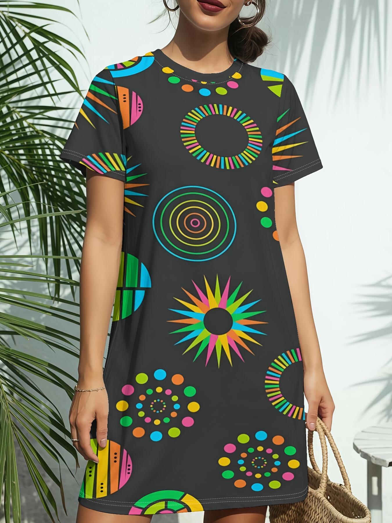 

Women S New Crew Neck Short Sleeve T-Shirt Dress. American Trend Digital Print. Casual ; Versatile for Spring And Summer. Elegant And Chic Women SDe 9XL дубильна кора