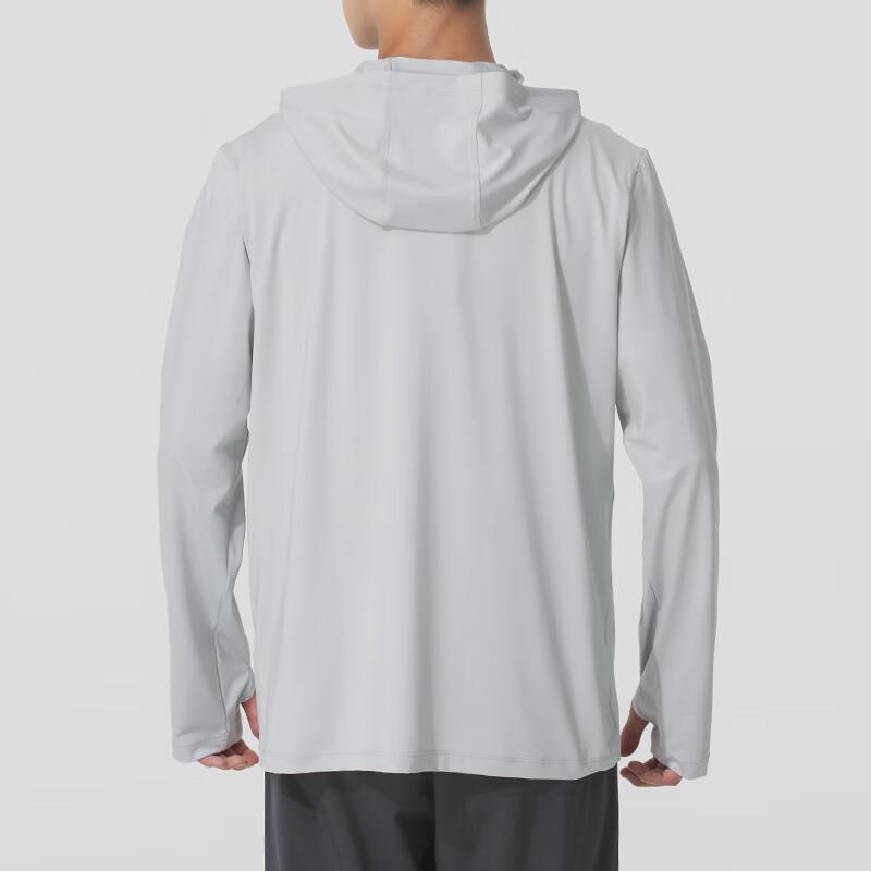 Skechers Fashion Sports Series Logo Letter Hooded Running Fitness Training Long Sleeve Jacket Unisex Jackets Dawn-Blue Gray P225U130-02VP