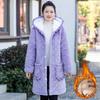 Women's Winter Mid-length Solid Color Loose Jacket Middle-aged Leisure Loungewear