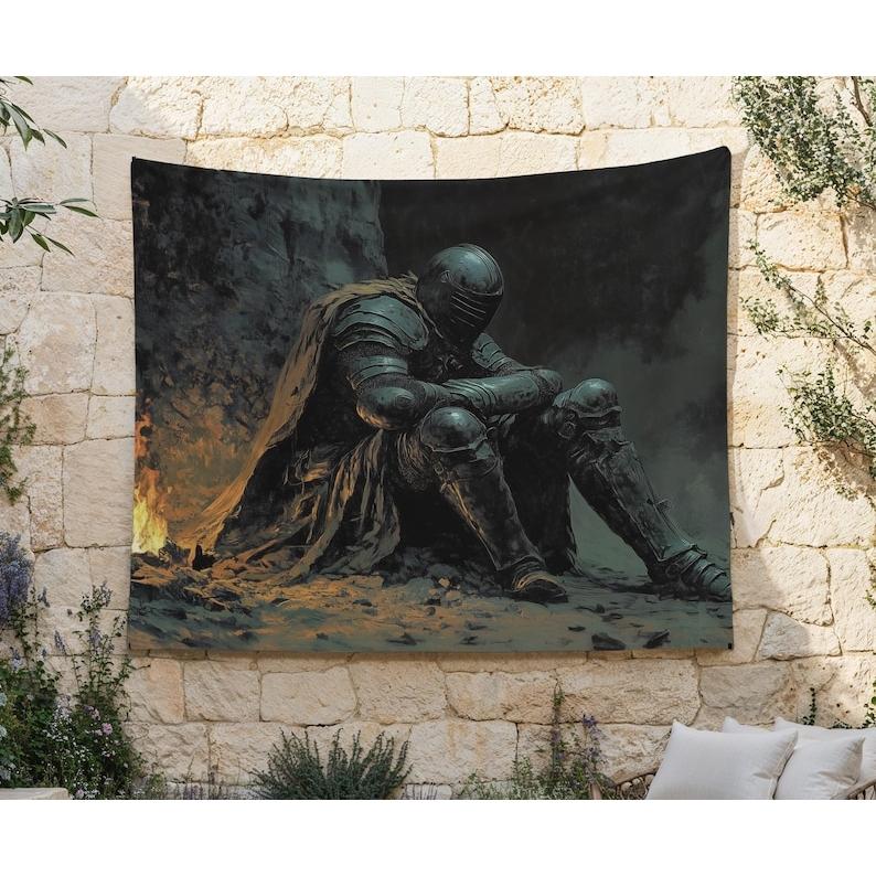 Dark Fantasy Knight tapestry 75x100 чёрный