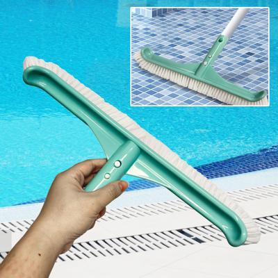 Poolbürstenkopf Poolreinigungs-Schrubbbürste mit gebogenen Enden Poolschrubber Passend für die meisten Stangen für Fliesenböden Vinylpools Wände Böden