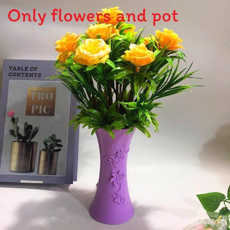 

Одиннадцать Имитация Больших Роз Искусственные Цветы Комнатные Растения Домашний Декор жёлтый