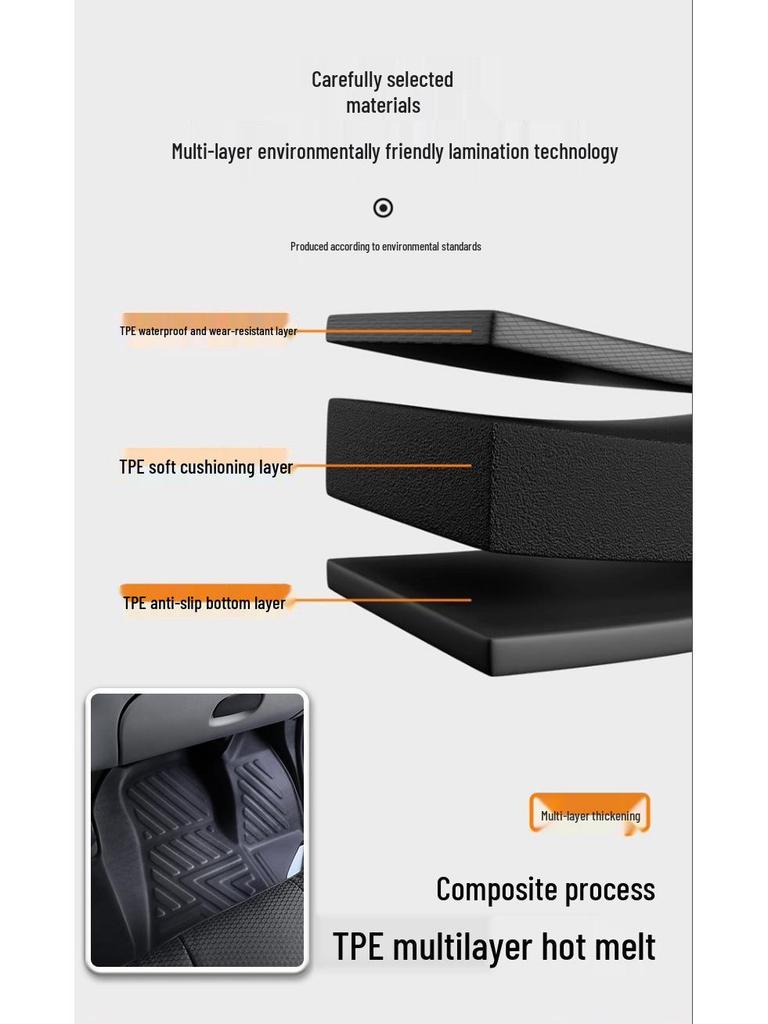 JMC Teshun TPE Waterproof Floor Mats for Front Cabin & Rear Compartment (Long/Short Wheelbase).