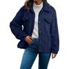 Fall Winter Women's Lapel Fleece Cardigan Long Sleeve Casual Warm Thick Coat For European American