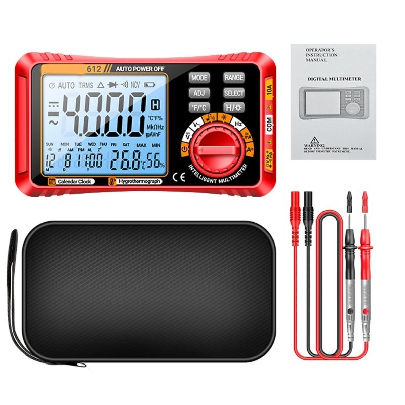 Current Tester 4000 Count Multimeter Multi Tester with Backlit Temperature Humidity Measuring