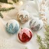 Colorful Foam Sequin Christmas Balls 8cm Christmas Tree Ornaments New Year Gifts