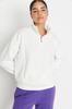 Women's Fashionable Stylish Sweatshirt Black Oversize Wide Fit Zippered Stand Collar Thick Inside Fleece Knitted Sweatshirt
