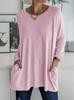 Tshirt For Women Long Sleeve Cotton Polyester Casual Streetwear For Autumn And Spring