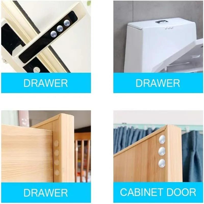 500/50pcs Self-Adhesive Clear Door Stop Rubber Damper Buffer Cabinet Bumpers Silicone Pads Furniture Protective Anti Slip Mat