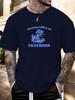 Mens Duck Graphic TShirt Nothing Ruffles My FEATHERS Cotton Short Sleeve Breathable Comfort Fit Soft Light Casual Daily Top