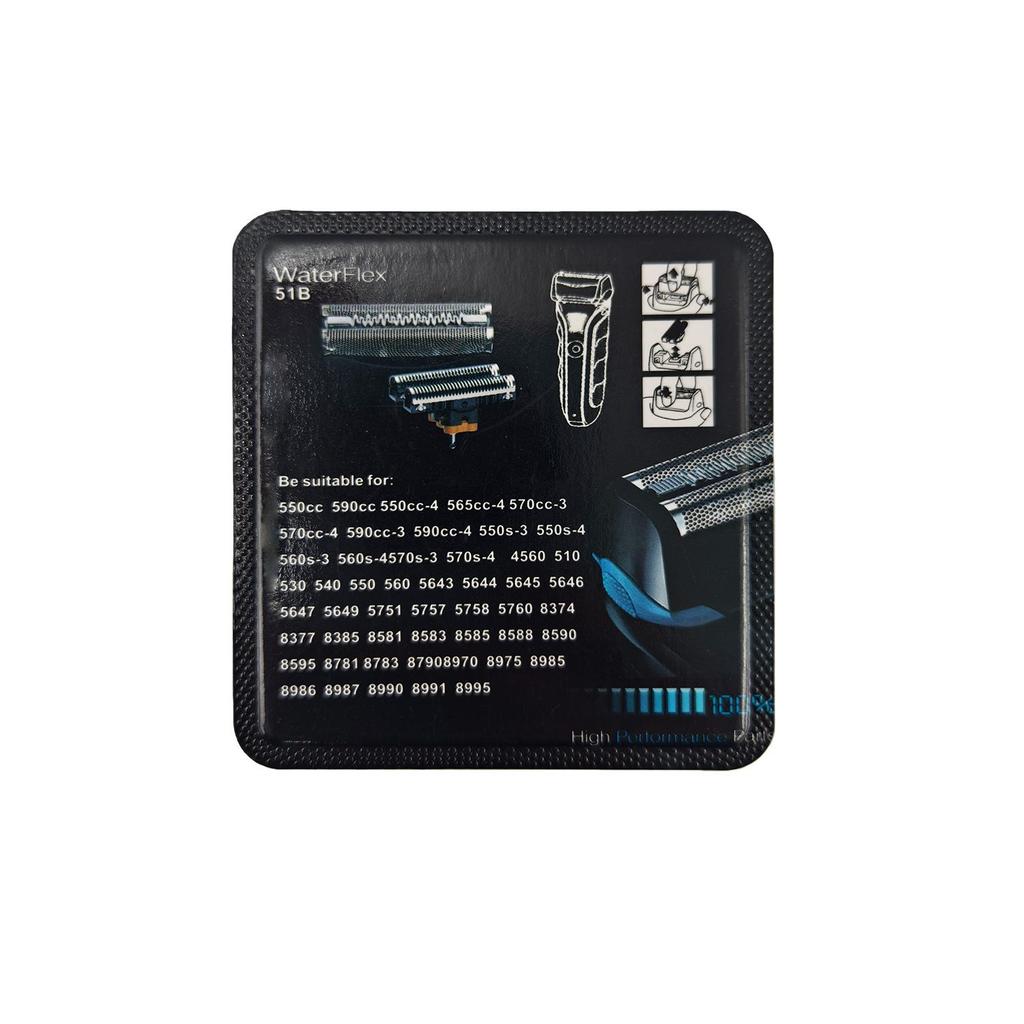 Braun Shaver S5 Series 51B Blade Head: 530/530s-4/550/565cc-4 Foil Replacement