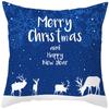 Home Decoration Christmas Blue Printing Poly Poems Pillow Set Nordic Modern New Year Cushion Funda De Almohada