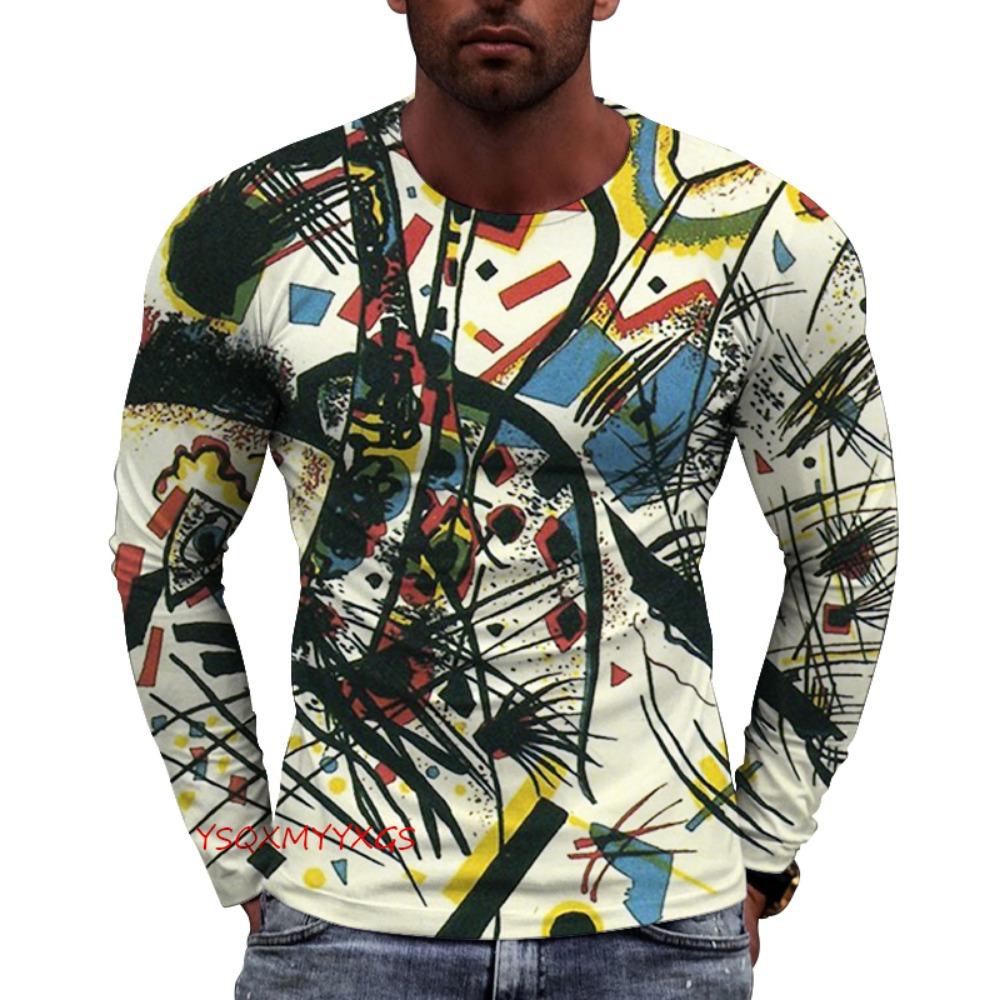 Text Paris France Solid Casual Long Sleeve T-shirt For Men Clothing Sport Fitness Breathable Loose T Shirts Print Gradient Tee