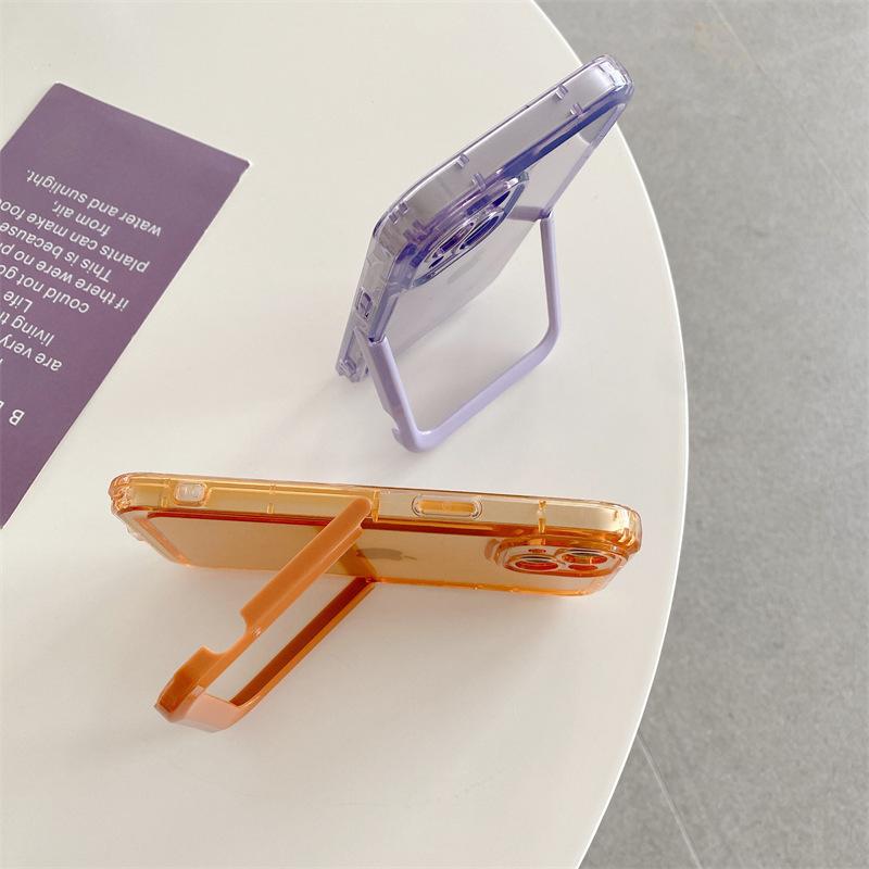Candy solid color invisible bracket for iPhone15Promax/14Plus Apple 13/12 mobile phone case protection