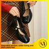 Vintage Style Japanese Women's Shoes Thick Bottom Mary Jane White High Heels Platform Shoes Rubber Sole Adult Women's Footwear S
