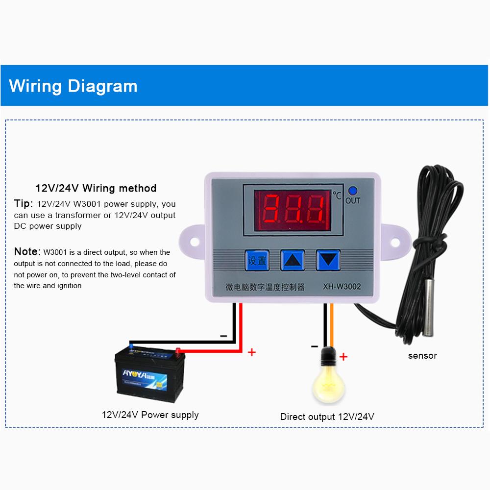 XH-W3002 W3001 Digital LED Temperature Controller 10A Thermostat Regulator For Industrial Tool Accessories