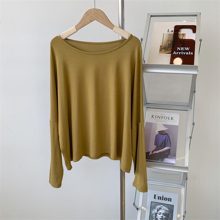 Løstsittende langermet dame-dansebekledning med rund hals - Moderne ensfarget solbeskyttelse