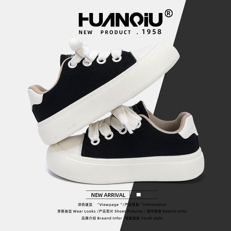 Global Women's Shoes Student Platform White Shoes Women's ZHQ68226 Summer New Versatile Niche Casual Student Board Shoes