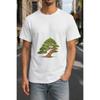 Plus Size - Men's T-Shirt S-5XL Featuring a Vibrant Bonsai Tree Graphic Print - A Casual Short-Sleeve Crew-Neck Top With a Relaxed Fit, Comfortable