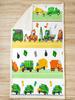 Garbage Trucks Kids Throw Blanket Cartoon US Vehicles Fleece Blanket for Boys Girls Adults Green Twin Size X Inches