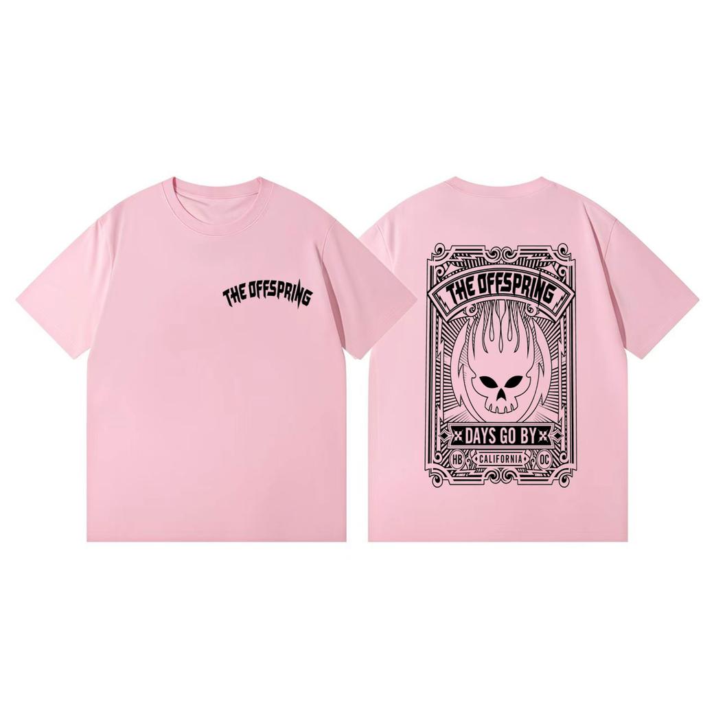 Punk Rock Band The Offspring Double Sided Print Tshirt Fashion Vintage Short Sleeve T Shirts Men Women Casual Cotton Tshirts