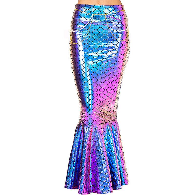 New Mermaid Hip-wrapped Tight Skirt Sequined Half-body Fishtail Skirt Mermaid Princess Dress