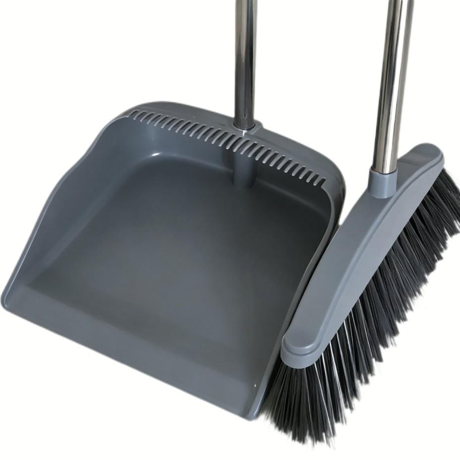 Influencer Household Broom & Dustpan Set: Non-Stick Hair Sweeping, Squeegee & Garbage Shovel.