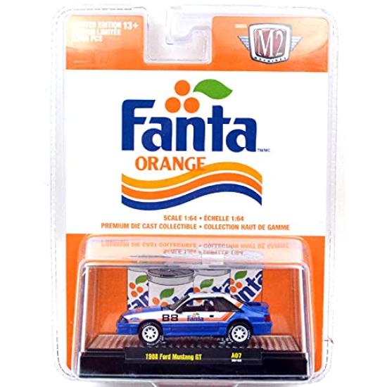 M2 Machines 164 Scale 2021 Assortment A07 1988 Mustang GT - Fanta 2021