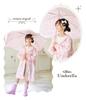 Arisana Folding Umbrella for Ribbon Storage Name Tag Antique 55cm Kids, Girls, Hand-Open, Pattern, Bag, Included, Pink,