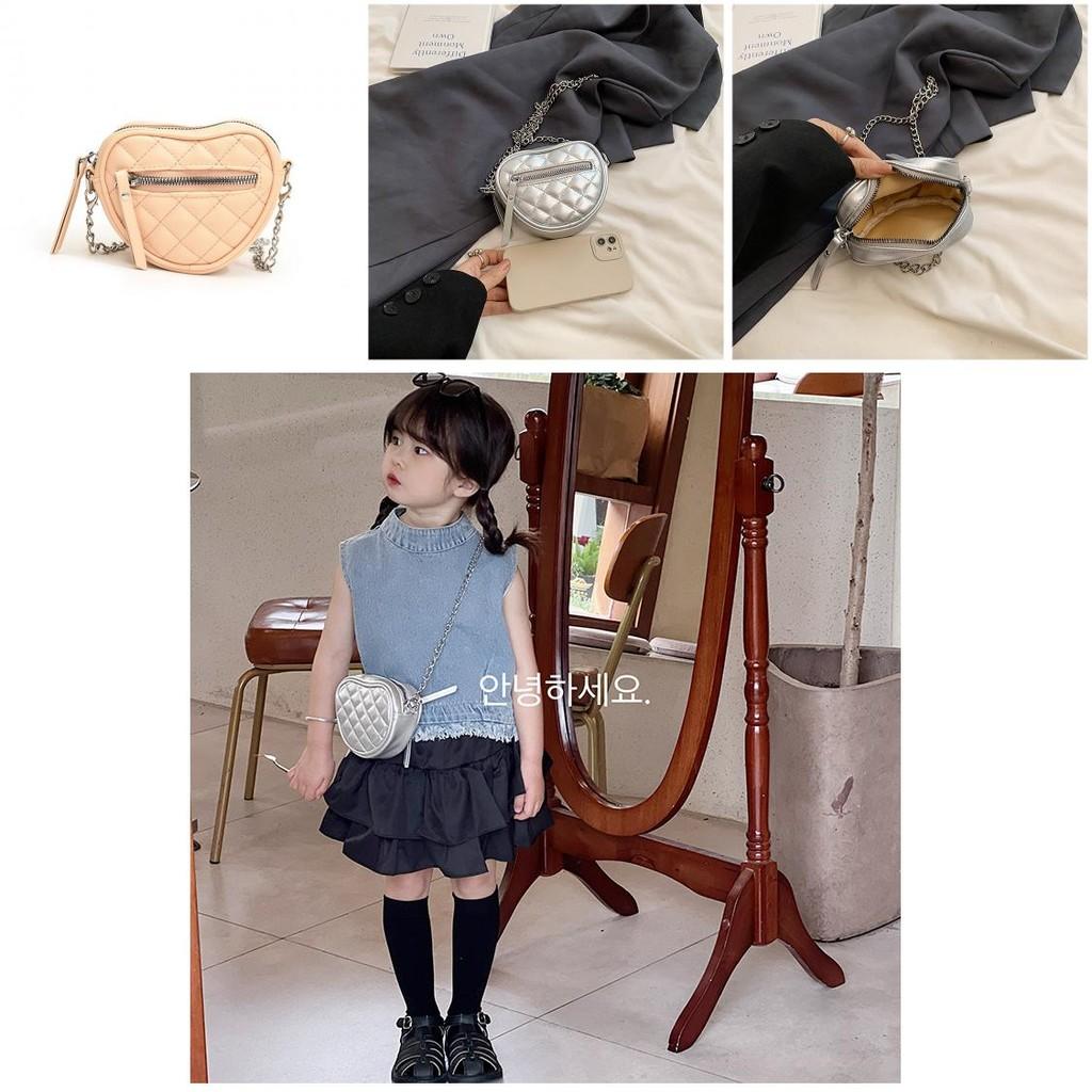 Kinderen Liefde Hart Ketting Crossbody Tas Met Pu Materiaal Voor Peuters Dagelijks Gebruik