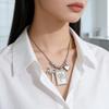 Fashionable Gold Plated Coconut Tree Necklace Stainless Steel Chain With Floral Accent Jewelry For Daily Wear
