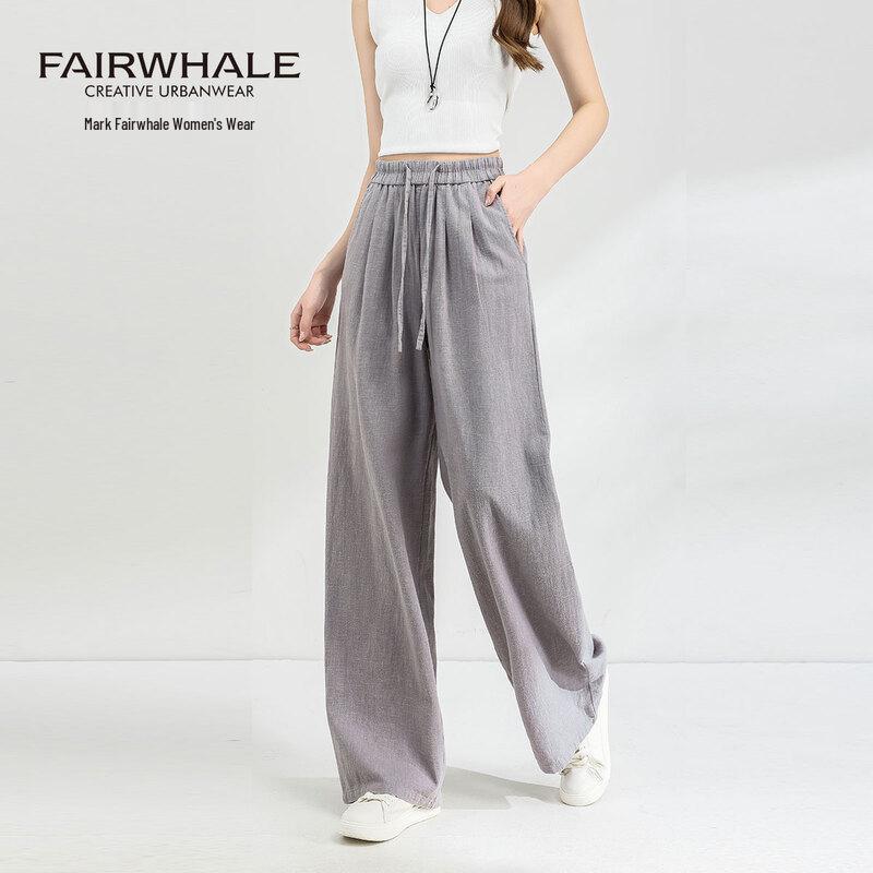 Mark Fairwhale Women's Relaxed Straight-Leg Linen Blend Pants