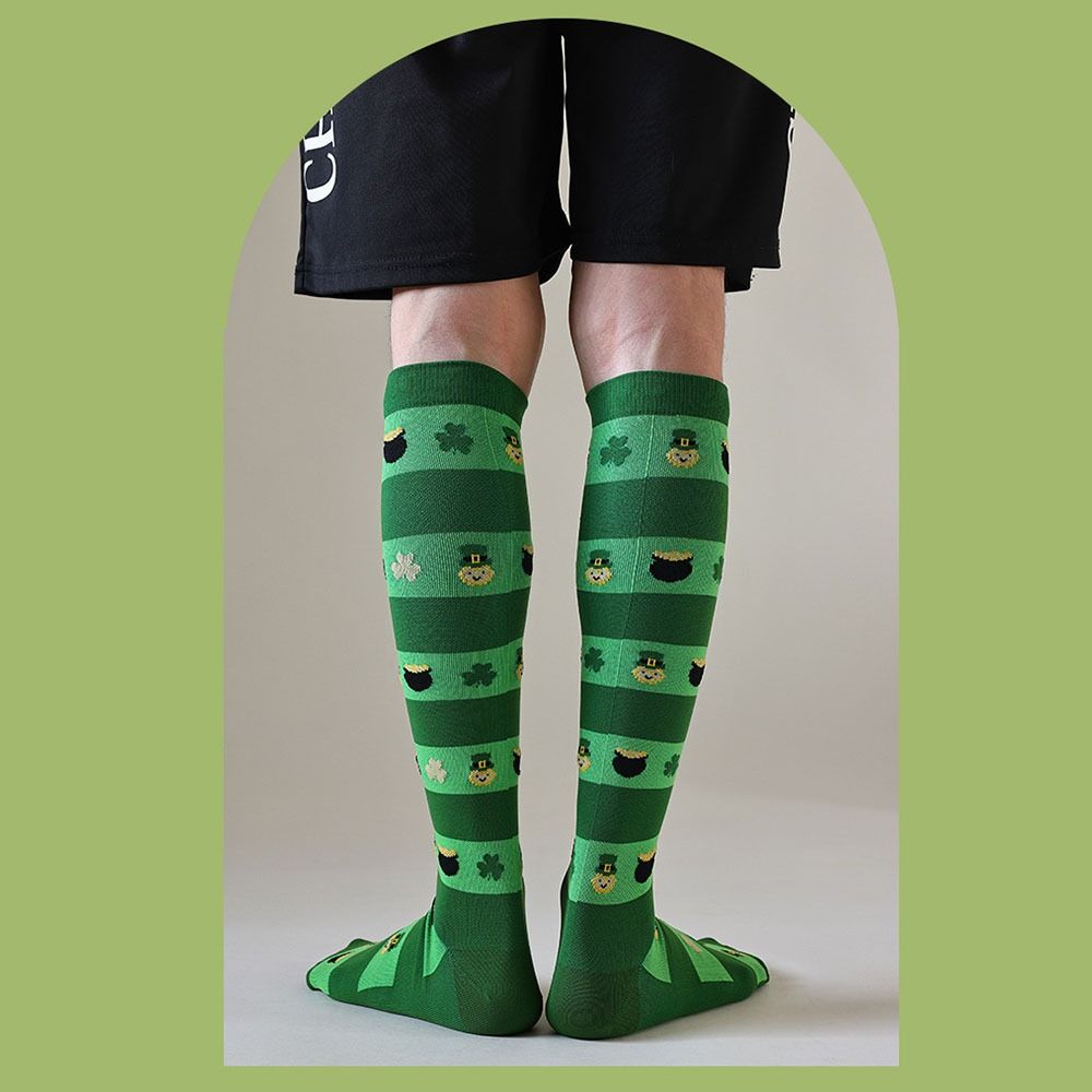 Funny Pattern Compression Socks Elastic Varicose Veins Socks Calves Leg Stockings Outdoor Sports