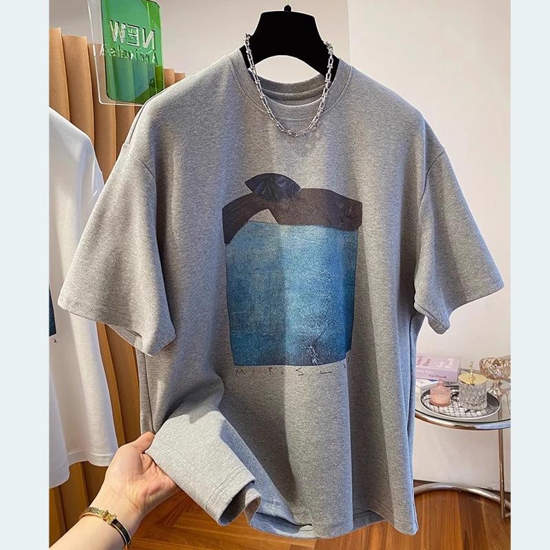 Summer pure cotton Casual oversized T Shirt Women's Streetwear Harajuku cartoon Short Sleeve T-shirts for Women Y2k Tops UNISEX