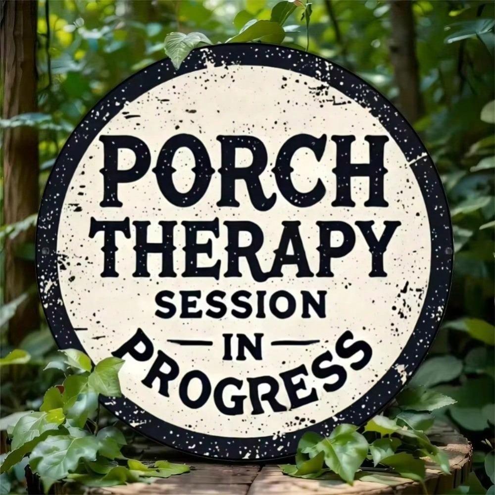 Rare Vintage Porch Relax Session In Progress Metal Tin Sign for Home Bar Cafe Garage Wall Decor