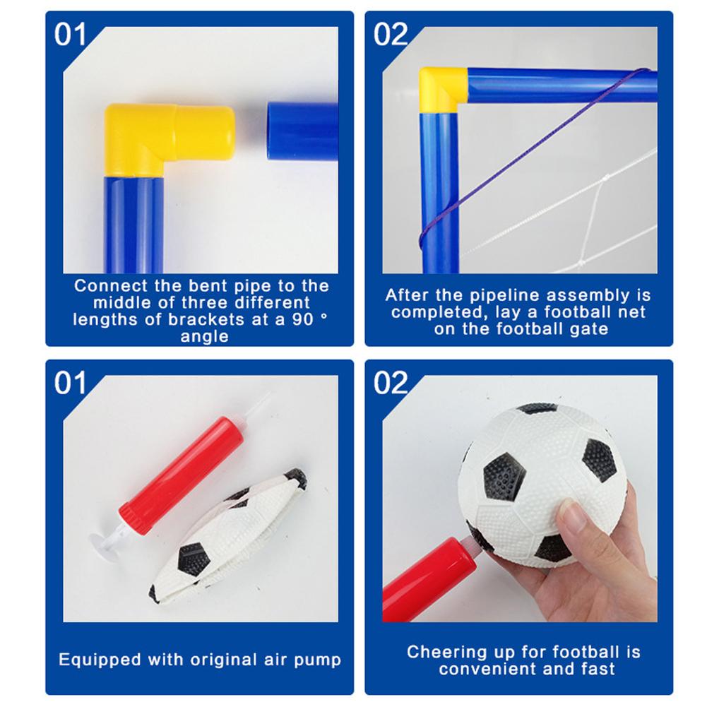 Indoor Outdoor Mini Folding Soccer Goal Net Plastic Football Post Frame Set Inflatable Kids Sport Toys For Indoor Outdoor Team Games