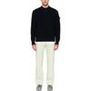 STONE ISLAND Logo Patch Crew Neck Loose Fit Pullover Sweater Men Sweater Blue 8115537D5-V0020