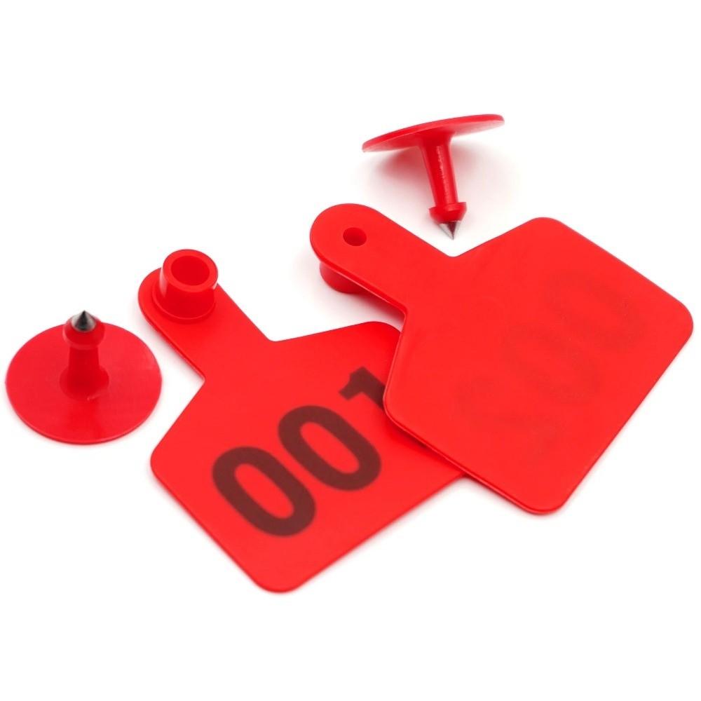 100Pcs Farm Equipment Pig Goat Ear Tag 001-100 Numbers Pig Sheep Ear Sign Sheep Earrings Lables Cow