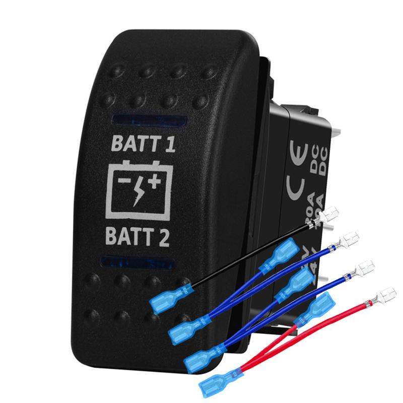 12v/24v Blue Led Light 5 Pin On Off SPST Rocker Switch 7 Pin On Off On ARB Carling Style Car Boat Waterproof Pump Push Switch