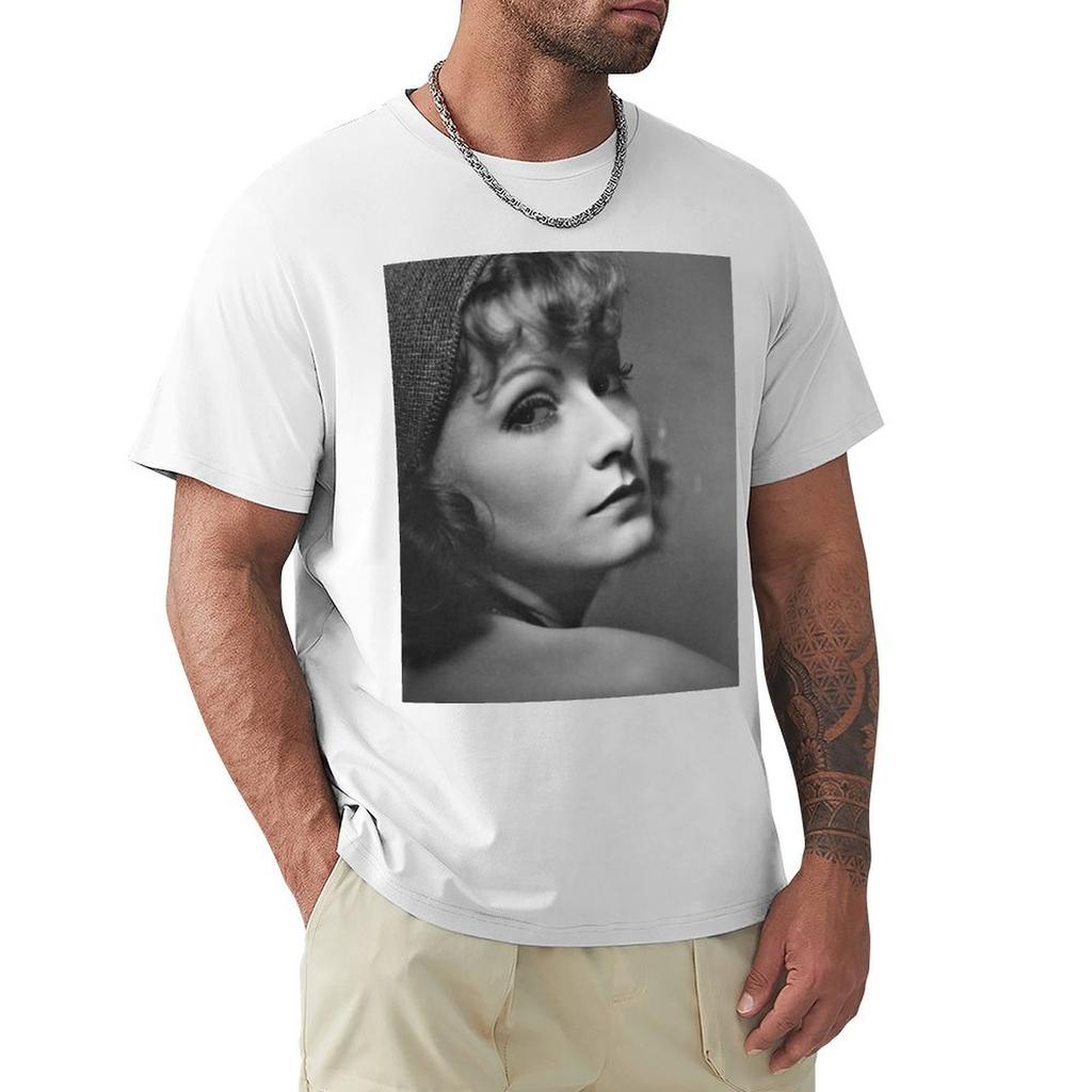 Beautiful Greta Garbo TShirt Festival Casual Short Sleeve