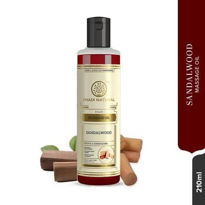 Natural Sandalwood Massage Oil |Stress Relieving Properties| Relaxes Aches and Pains| Aromatherapy| Suitable for All Skin Types| 210ml
